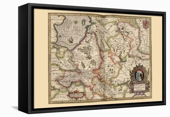 Map of Transylvania, Roumania-Pieter Van der Keere-Framed Stretched Canvas