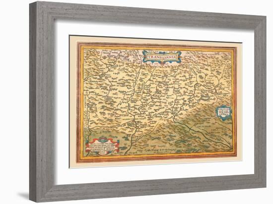 Map of Transylvania-Abraham Ortelius-Framed Art Print