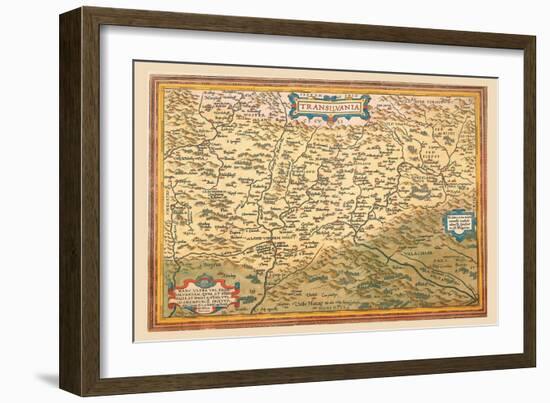 Map of Transylvania-Abraham Ortelius-Framed Art Print