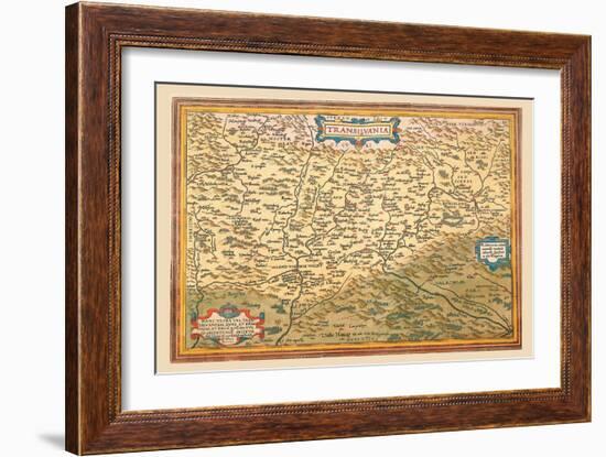 Map of Transylvania-Abraham Ortelius-Framed Art Print