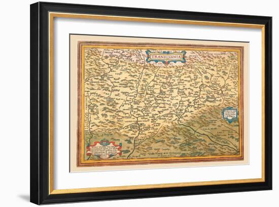 Map of Transylvania-Abraham Ortelius-Framed Art Print