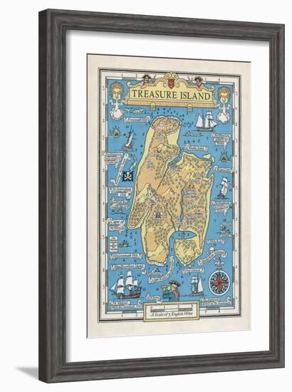 Map of Treasure Island-Monro S. Orr-Framed Art Print