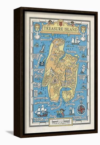 Map of Treasure Island-Monro S. Orr-Framed Art Print