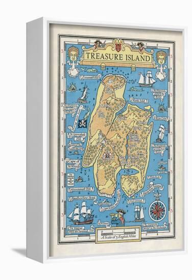 Map of Treasure Island-Monro S. Orr-Framed Art Print