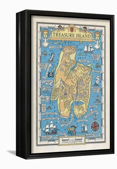 Map of Treasure Island-Monro S. Orr-Framed Art Print
