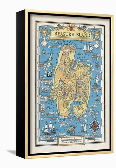 Map of Treasure Island-Monro S. Orr-Framed Art Print