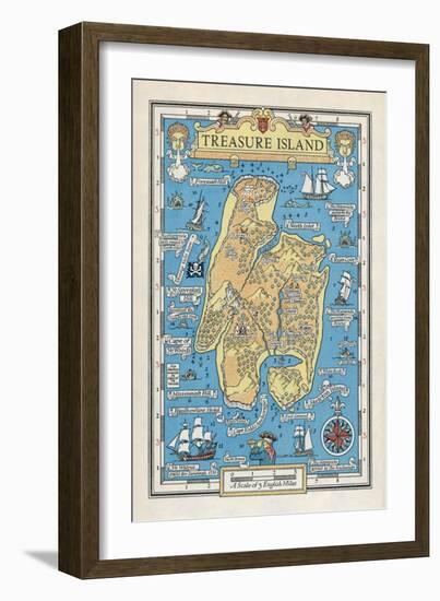 Map of Treasure Island-Monro S. Orr-Framed Art Print