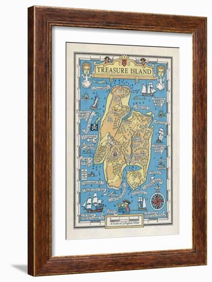 Map of Treasure Island-Monro S. Orr-Framed Art Print