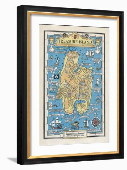 Map of Treasure Island-Monro S. Orr-Framed Art Print