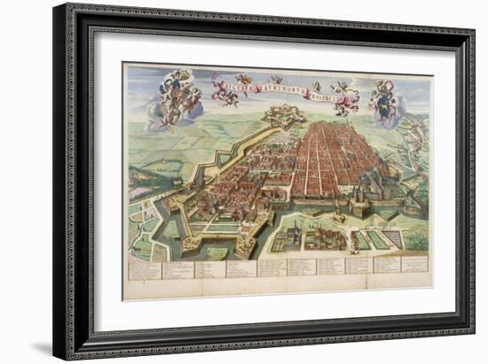 Map of Turin, 1682-Joan Blaeu-Framed Giclee Print