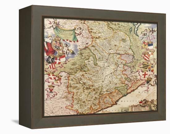 Map of Turin, 1682-Joan Blaeu-Framed Premier Image Canvas