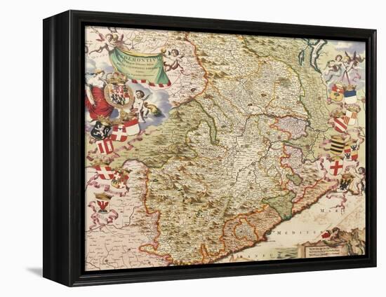 Map of Turin, 1682-Joan Blaeu-Framed Premier Image Canvas