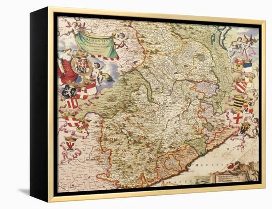 Map of Turin, 1682-Joan Blaeu-Framed Premier Image Canvas