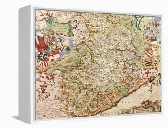 Map of Turin, 1682-Joan Blaeu-Framed Premier Image Canvas