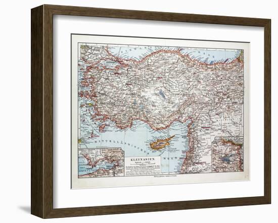 Map of Turkey Cyprus and Syria 1899-null-Framed Giclee Print