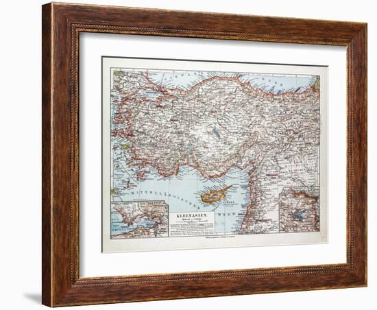 Map of Turkey Cyprus and Syria 1899-null-Framed Giclee Print