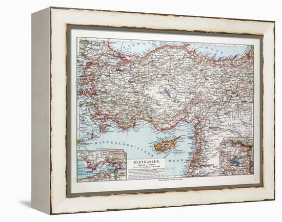 Map of Turkey Cyprus and Syria 1899-null-Framed Premier Image Canvas