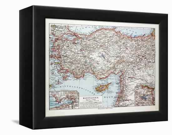 Map of Turkey Cyprus and Syria 1899-null-Framed Premier Image Canvas