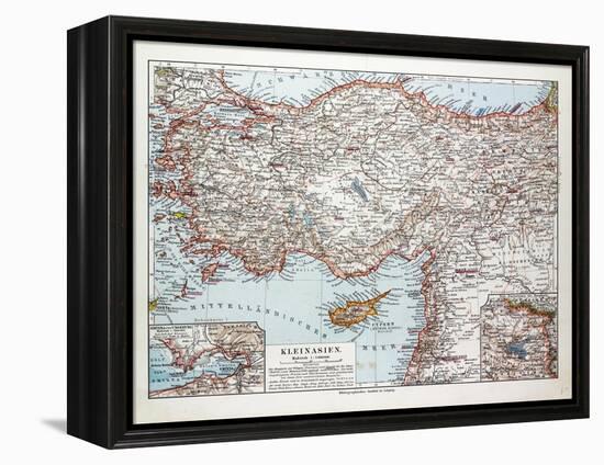 Map of Turkey Cyprus and Syria 1899-null-Framed Premier Image Canvas