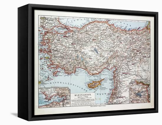 Map of Turkey Cyprus and Syria 1899-null-Framed Premier Image Canvas