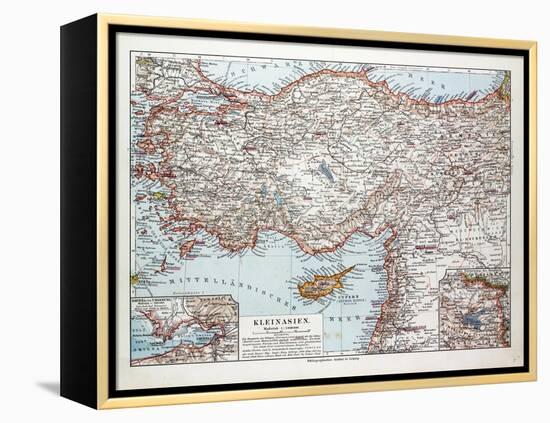 Map of Turkey Cyprus and Syria 1899-null-Framed Premier Image Canvas