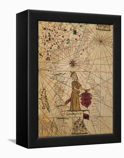 Map of Turkey, from Portolan Chart-null-Framed Premier Image Canvas