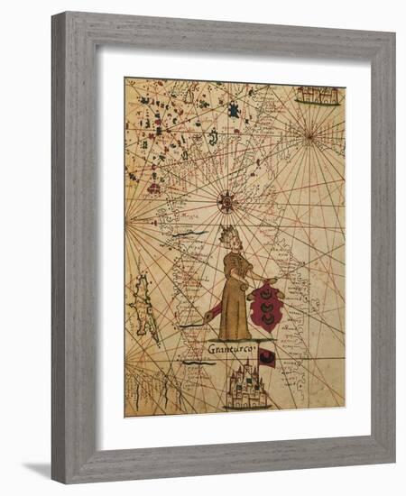 Map of Turkey, from Portolan Chart-null-Framed Giclee Print