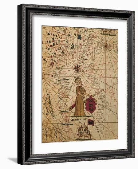 Map of Turkey, from Portolan Chart-null-Framed Giclee Print