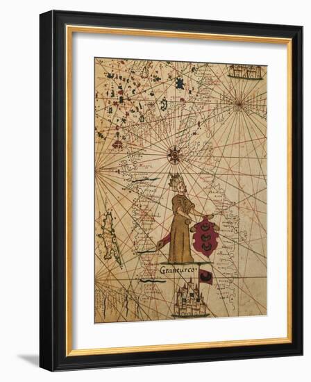 Map of Turkey, from Portolan Chart-null-Framed Giclee Print