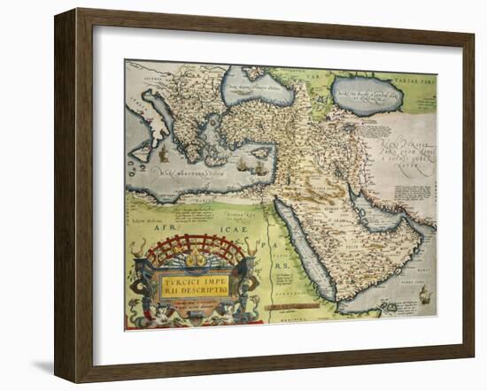 Map of Turkey, from Theatrum Orbis Terrarum, 1528-1598, 1570-null-Framed Giclee Print