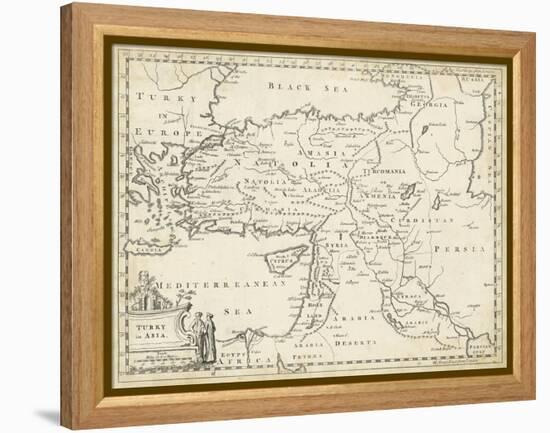 Map of Turkey in Asia-T. Jeffreys-Framed Stretched Canvas