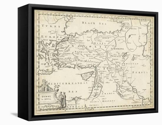 Map of Turkey in Asia-T. Jeffreys-Framed Stretched Canvas