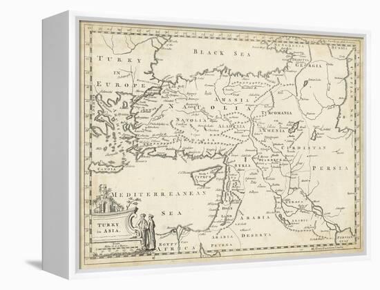 Map of Turkey in Asia-T. Jeffreys-Framed Stretched Canvas