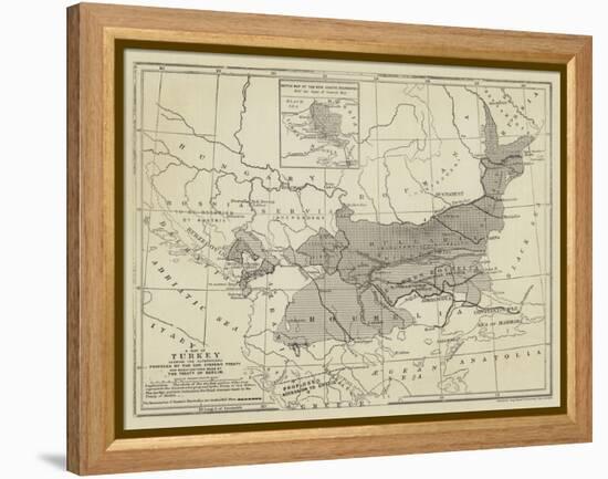 Map of Turkey-null-Framed Premier Image Canvas