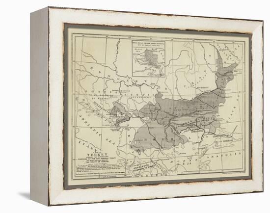 Map of Turkey-null-Framed Premier Image Canvas