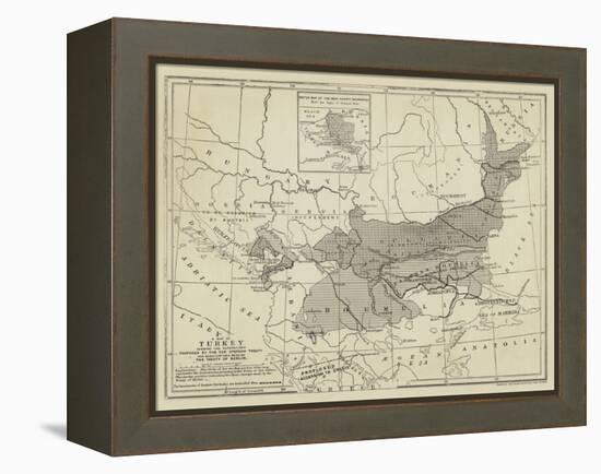Map of Turkey-null-Framed Premier Image Canvas