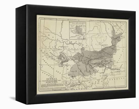 Map of Turkey-null-Framed Premier Image Canvas