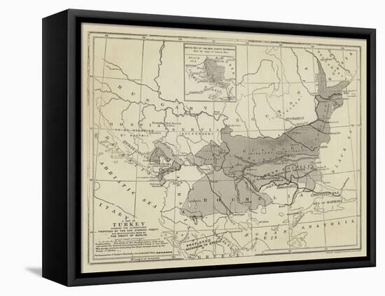 Map of Turkey-null-Framed Premier Image Canvas