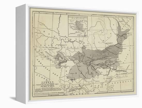 Map of Turkey-null-Framed Premier Image Canvas