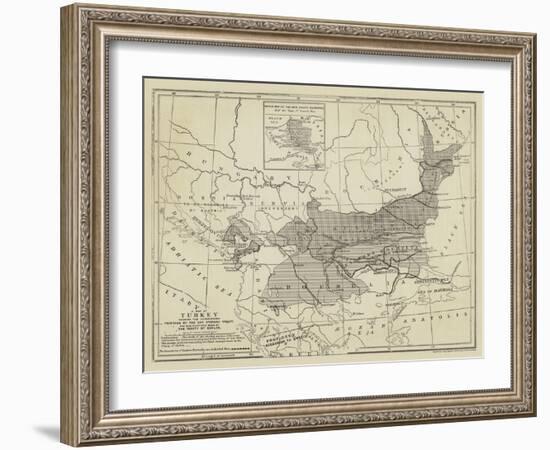 Map of Turkey-null-Framed Giclee Print