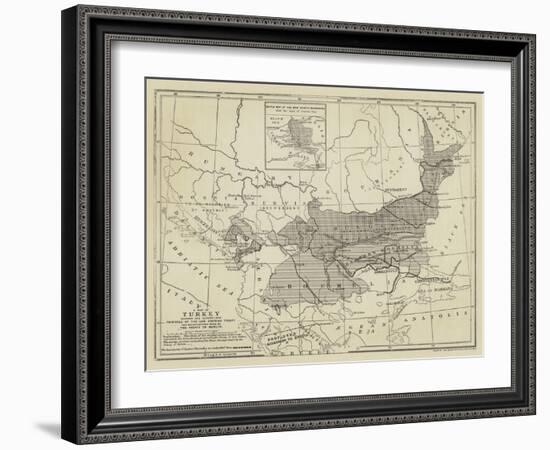 Map of Turkey-null-Framed Giclee Print