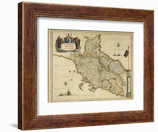 Map of Tuscany Region, from Atlas by Willem Janszoon Blaeu, 1663-null-Framed Giclee Print