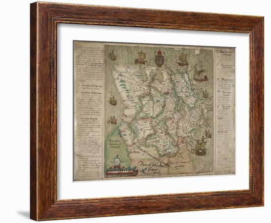 Map Of Ulster-Francis Jobson-Framed Giclee Print