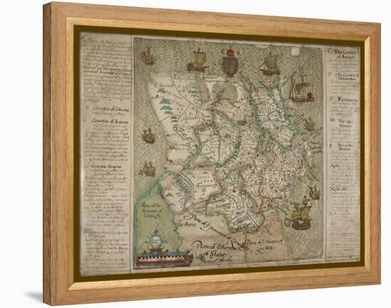 Map Of Ulster-Francis Jobson-Framed Premier Image Canvas