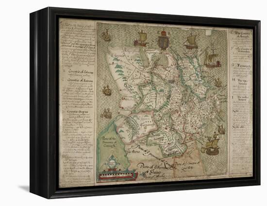 Map Of Ulster-Francis Jobson-Framed Premier Image Canvas