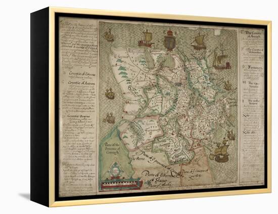 Map Of Ulster-Francis Jobson-Framed Premier Image Canvas