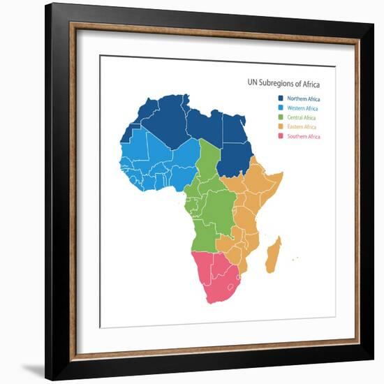 Map of UNSD Regions of Africa.-negoworks-Framed Photographic Print