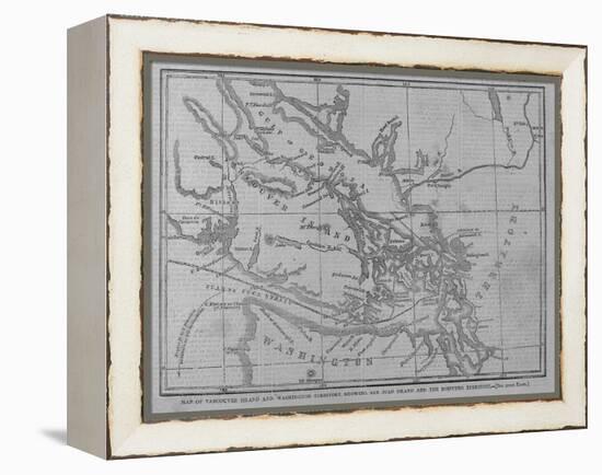 Map of Vancouver Island and Washington Territory, Showing San Juan Island and the Disputed Territor-null-Framed Premier Image Canvas