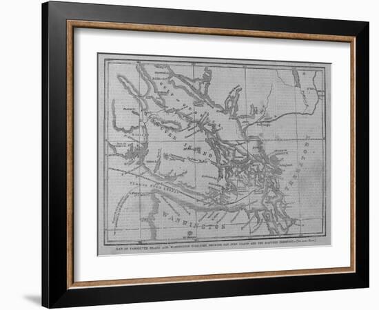 Map of Vancouver Island and Washington Territory, Showing San Juan Island and the Disputed Territor-null-Framed Giclee Print