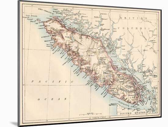 Map of Vancouver Island, British Columbia, Canada, 1870s-null-Mounted Giclee Print